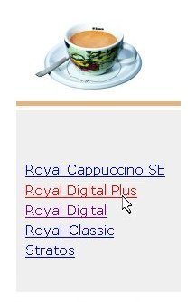 Text - Navigation links auf Gruppenseiten